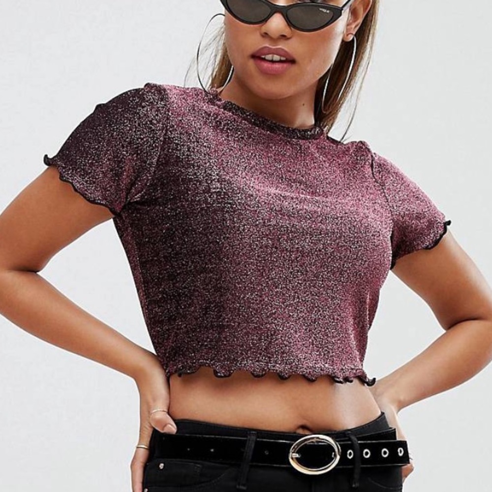 ASOS metallic crop top